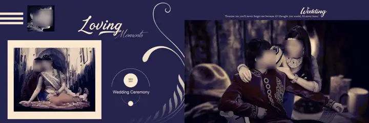 Free Traditional Wedding Album 12x36 PSD – Damask Texture