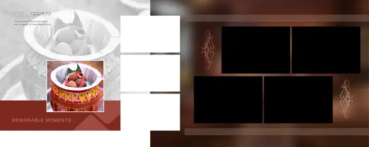Free Vibrant Wedding Photo Album 12x30 PSD – Temple Motif