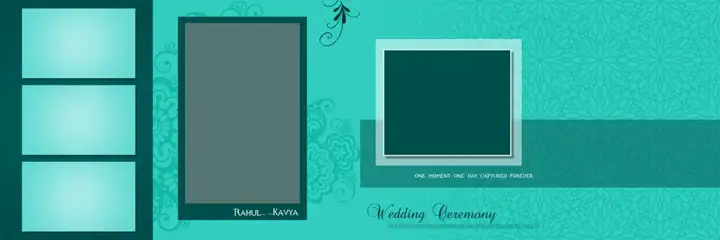 Fresh & Artistic Wedding Album 12x36 PSD with Paisley Pattern