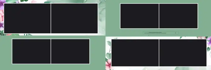 Fresh & Fresh Wedding Album 12x36 PSD with Silk Texture