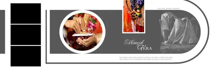 Fresh & Fresh Wedding Album 12x36 PSD with Watercolour Splash