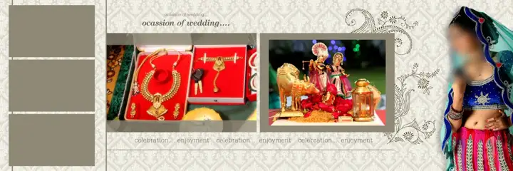 Fresh & Ornate Wedding Album 12x36 PSD with Vintage Frame