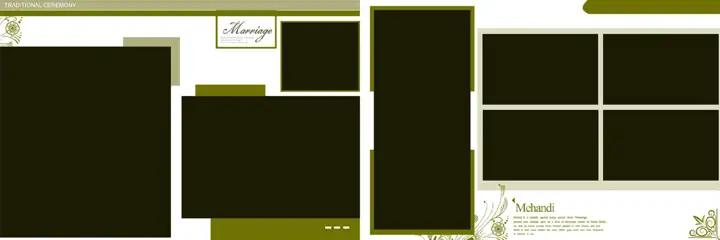 Fresh & Timeless Wedding Album 12x36 PSD with Bokeh Lights