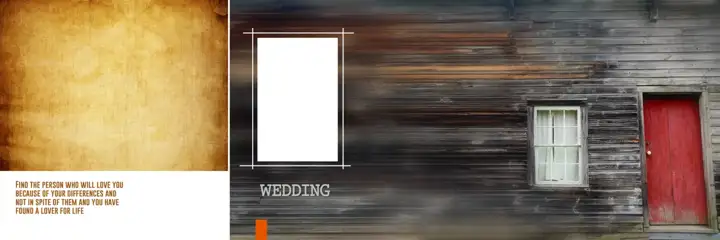 Golden & Modern Wedding Album 12x36 PSD with Watercolour Splash