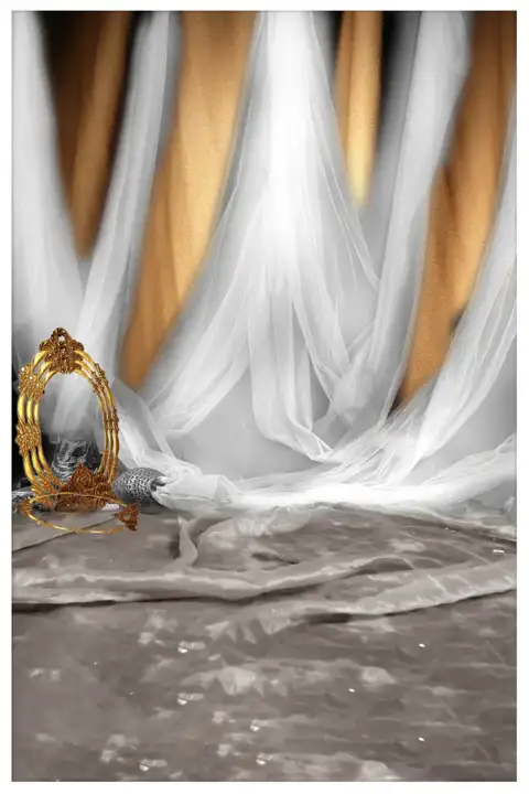 Golden Temple Motif Studio Background PSD
