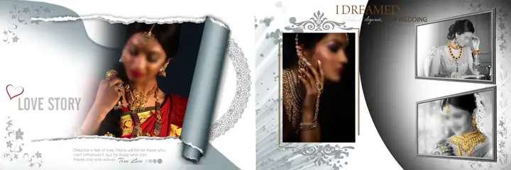 Graceful & Elegant Wedding Album 12x36 PSD with Brush Strokes