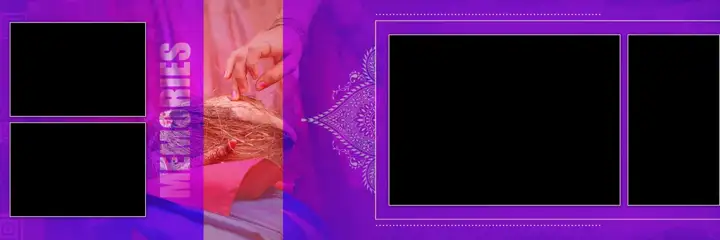 Graceful Indian Wedding Album 12x36 PSD with Damask Texture