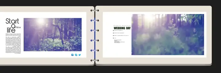 Graceful & Luxury Wedding Album 12x36 PSD with Rose Petals