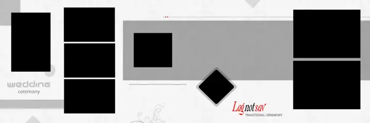 Graceful & Luxury Wedding Album 12x36 PSD with Temple Motif