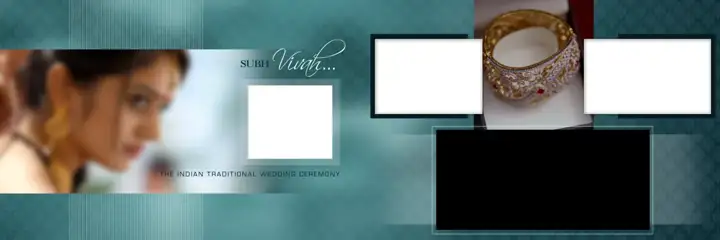 Graceful & Minimal Wedding Album 12x36 PSD with Rose Petals