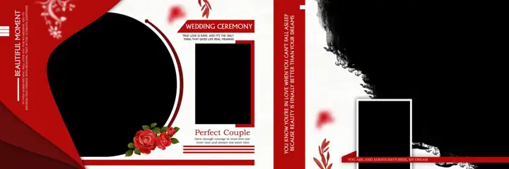 Graceful & Premium Wedding Album 12x36 PSD with Royal Arch