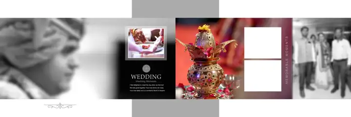 Graceful Royal Arch Karizma Wedding Album 12x36 PSD