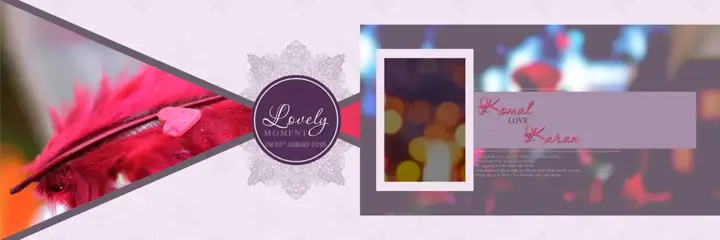 Graceful & Timeless Wedding Album 12x36 PSD with Watercolour Splash