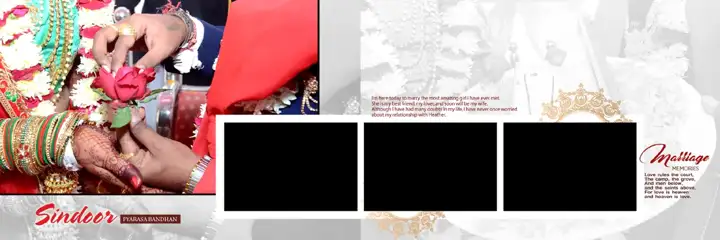 Grand & Grand Wedding Album 12x36 PSD with Glitter Accents