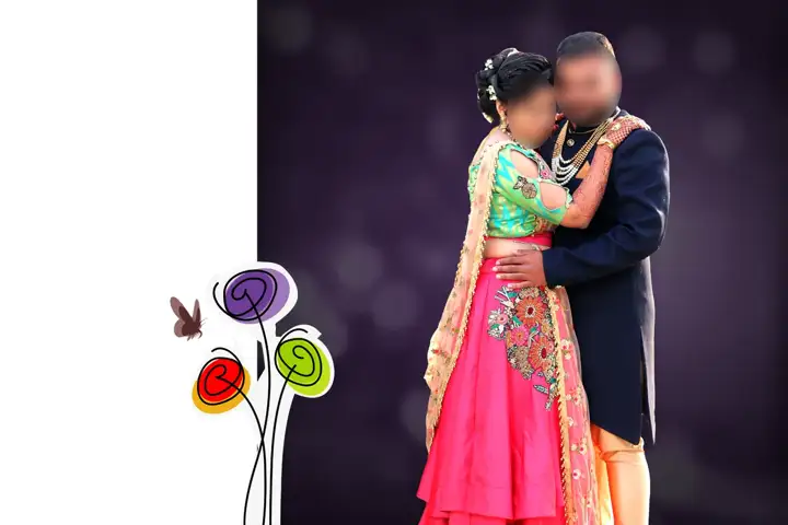 Grand Kolam Pattern Wedding Album Cover PSD