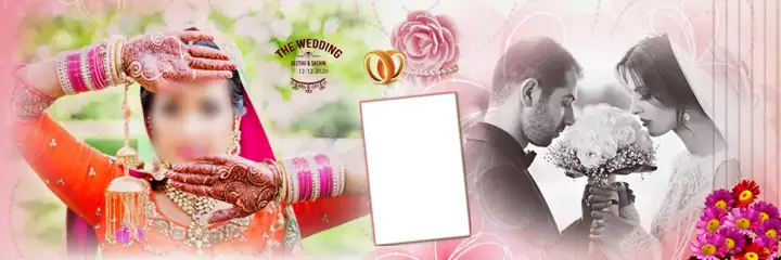 Grand & Rich Maroon Wedding Album 12x36 PSD with Mandala Art