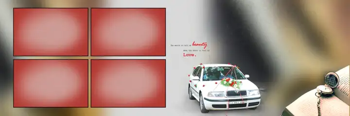 Grand & Stylish Wedding Album 12x36 PSD with Lotus Design