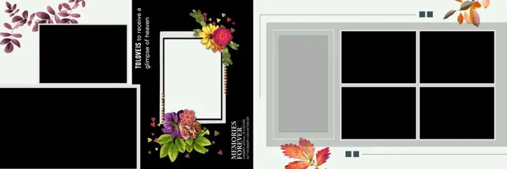 Grand & Timeless Wedding Album 12x36 PSD with Pastel Clouds
