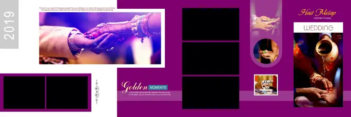 Grand Wedding Album 12x36 PSD with Watercolour Splash