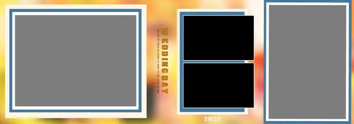 Haldi Wedding Album 14x40 PSD – Artistic Gold Frame Design