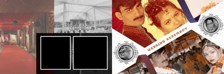 Indian Wedding Album 12x36 PSD – Elegant Watercolour Splash Design