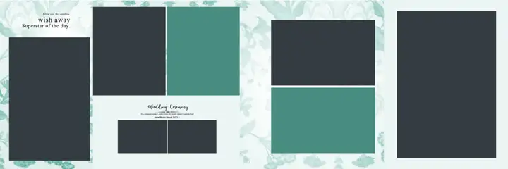 Karizma Wedding Album 12x36 PSD – Minimal Peacock Art Design
