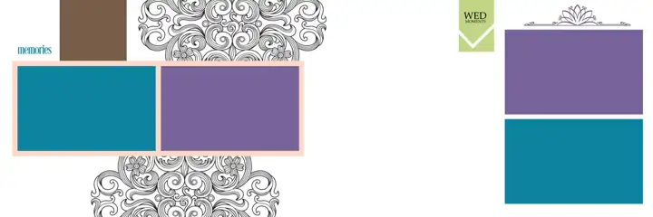 Luxury & Charming Wedding Album 12x36 PSD with Watercolour Splash