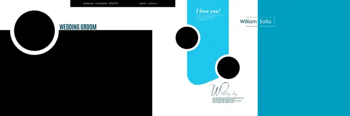 Luxury & Fresh Wedding Album 12x36 PSD with Temple Motif