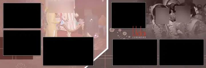 Luxury Karizma Wedding Album 12x36 PSD with Vintage Frame