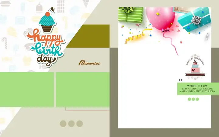 Luxury Lotus Design Birthday & Baby Album PSD