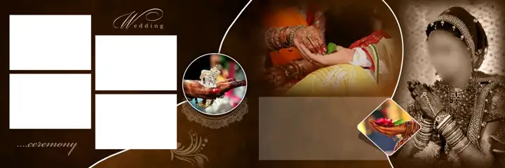 Luxury & Modern Wedding Album 12x36 PSD with Bokeh Lights