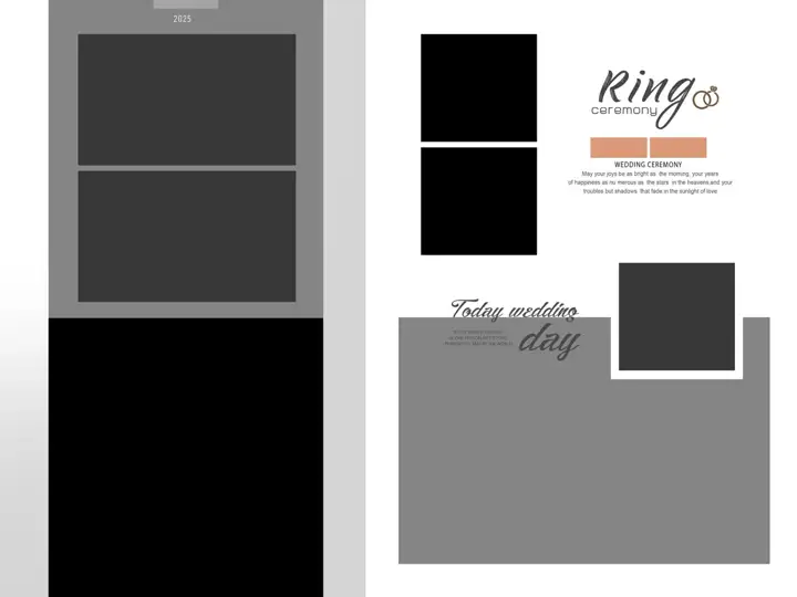 Luxury Photo Album 18x24 PSD for Wedding – Silk Texture