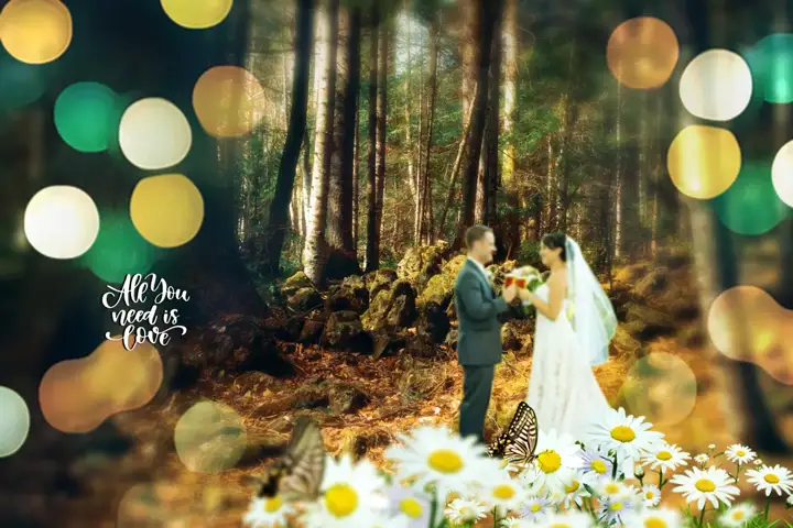 Luxury Photo Album 18x24 PSD for Wedding – Watercolour Splash