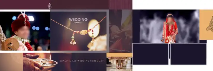 Luxury & Rich Maroon Wedding Album 12x36 PSD with Glitter Accents