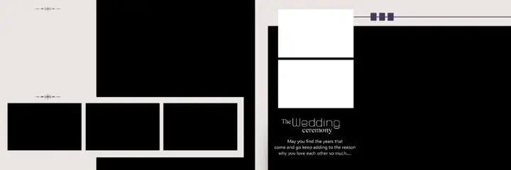 Luxury & Soft Pastel Wedding Album 12x36 PSD with Brush Strokes