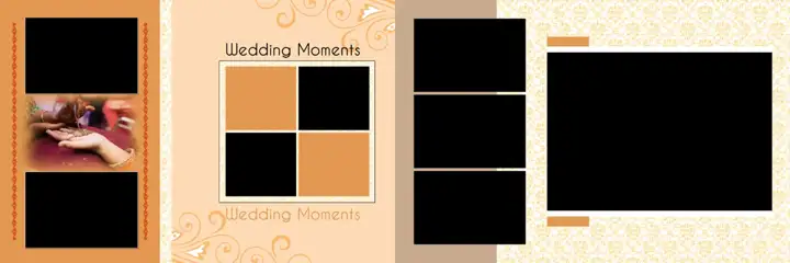 Minimal Bokeh Lights Wedding Album 12x36 PSD