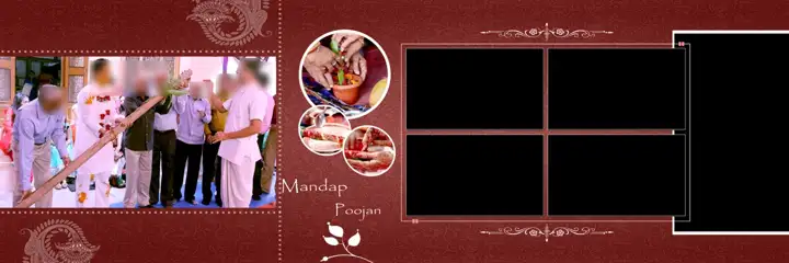 Minimal & Bright Wedding Album 12x36 PSD with Mandala Art