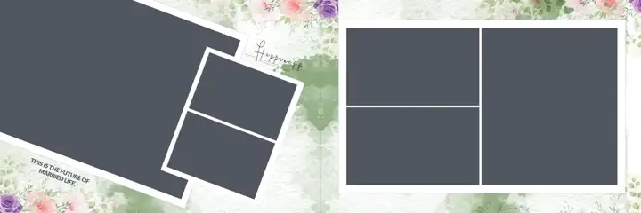 Minimal & Ornate Wedding Album 12x36 PSD with Royal Arch