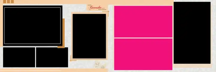 Minimal & Regal Wedding Album 12x36 PSD with Rose Petals
