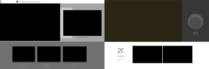 Minimal & Royal Wedding Album 12x36 PSD with Glitter Accents