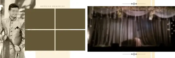 Modern Bokeh Lights Karizma Wedding Album 12x36 PSD