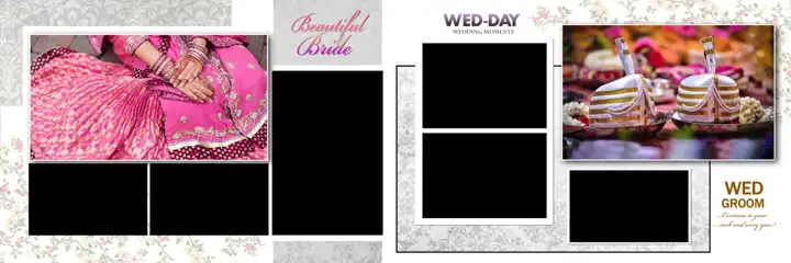Modern & Ornate Wedding Album 12x36 PSD with Mandala Art