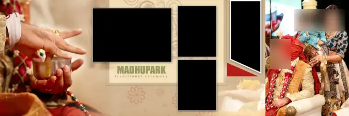 Modern & Ornate Wedding Album 12x36 PSD with Peacock Art