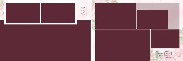 Modern & Soft Pastel Wedding Album 12x36 PSD with Lace Ornaments