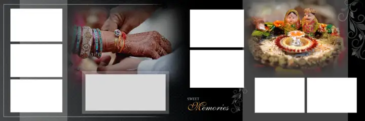 Modern & Timeless Wedding Album 12x36 PSD with Glitter Accents