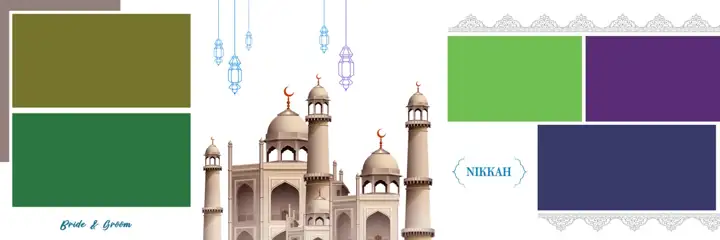 Muslim Wedding Album 12x36 PSD – Regal Bokeh Lights Design