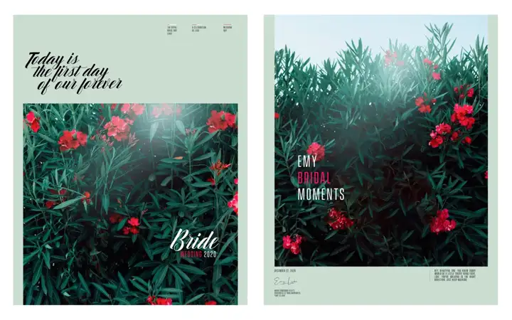 Ornate Album Background PSD with Lotus Design