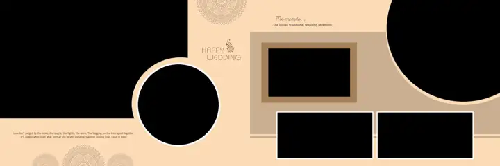 Ornate & Artistic Wedding Album 12x36 PSD with Bokeh Lights