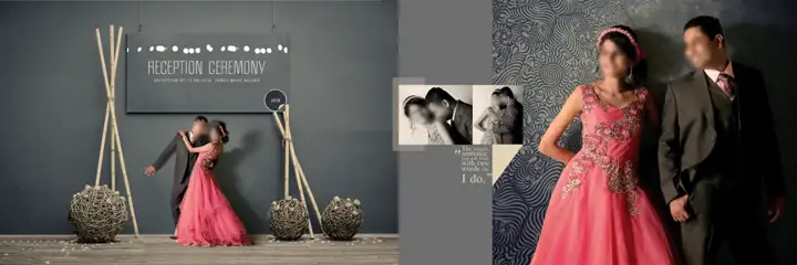 Ornate & Cinematic Wedding Album 12x36 PSD with Bokeh Lights