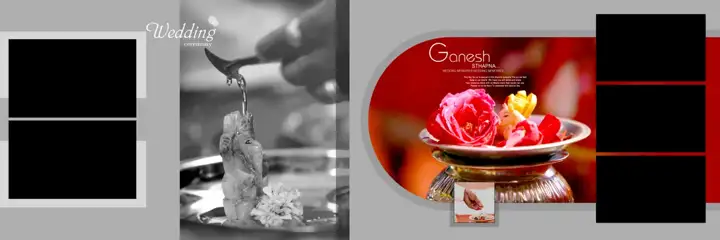 Ornate & Dreamy Wedding Album 12x36 PSD with Lotus Design